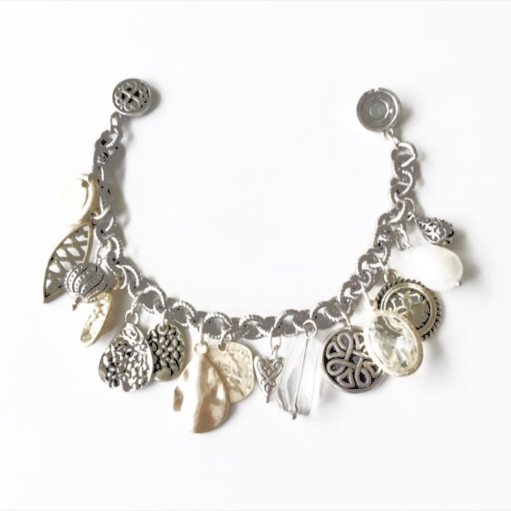 Chicos Charm Bracelet Multimedia Gold Silver